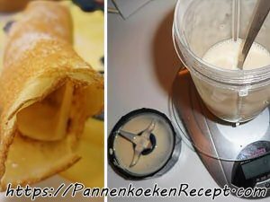 Basis pannenkoekenbeslag voor minuutpannenkoeken (flensjes)