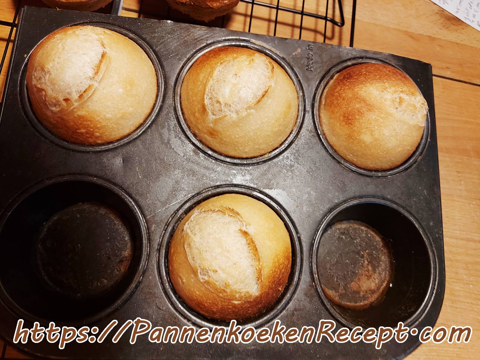 Pistolets voor ontbijt bakken uit de oven, recept van Sonia