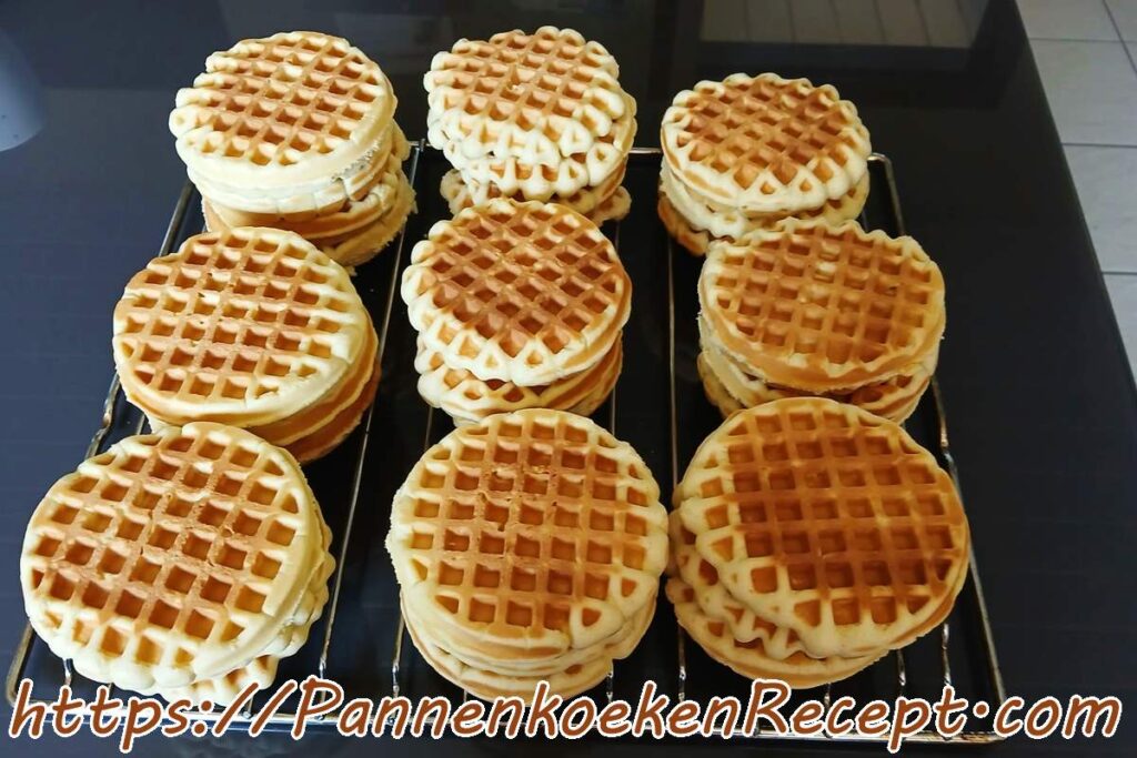 Zelfgebakken suikerwafels zonder gist met kristalsuiker