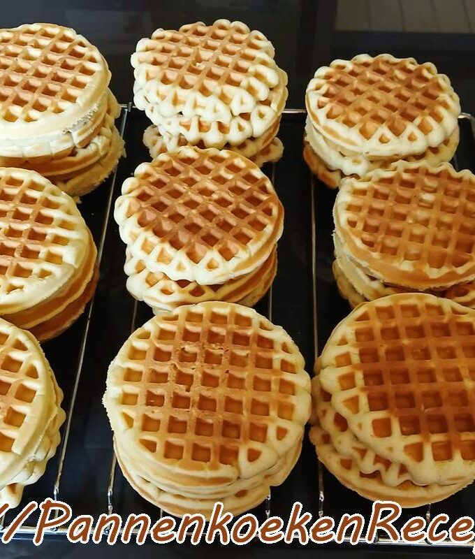 Zelfgebakken suikerwafels zonder gist met kristalsuiker